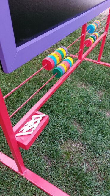 Игрушки: Доска меловая + Счёты! Доска двусторонняя!!! Для Детского садика! — 7