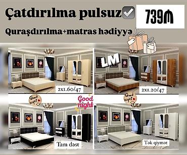 qoza bəhməzi: Yataq otağı mebel dəsti • Qiymət: 739₼ • Çatdırılma pulsuz • — 1