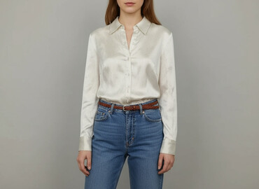 koszula z bufiastymi rękawami sinsay: Women's blouse, size S (EU 36)
