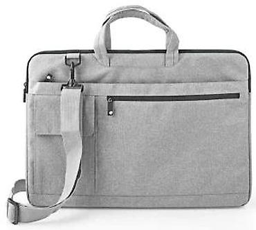 Futrole i torbe za laptopove: Torba za laptop – siva, poslovni stil - Dimenzije: pogodna za većinu — 14