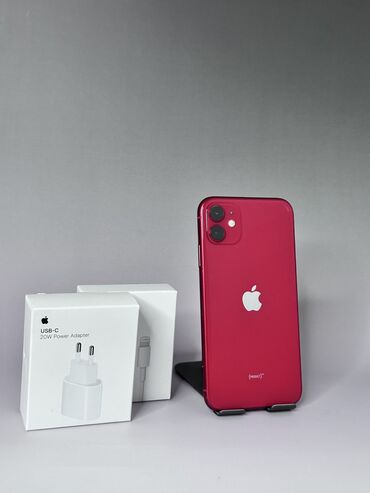 модем o: IPhone 11, Б/у, 256 ГБ, Красный, Зарядное устройство, Защитное стекло, Чехол, В рассрочку, 100 %