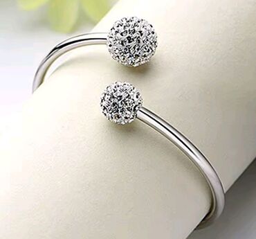 srebrni lanac sa krstom: Adjustable bracelet, Material: Pearl, Cubic zirconia