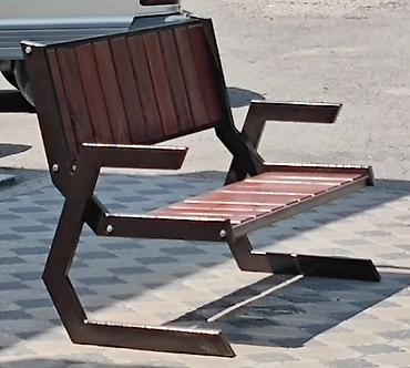 Скамейки: Скамейка Металл, Со спинкой, Без крыши — 11