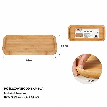 KMT Bambusova tacna pravougaoni 5403319 Praktičan poslužavnik od