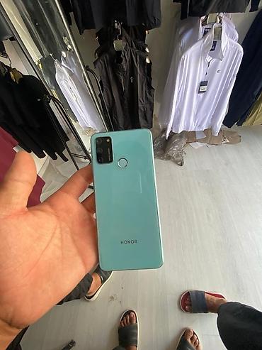 робата: Honor 9A, Б/у, 64 ГБ, цвет - Синий, 2 SIM — 1