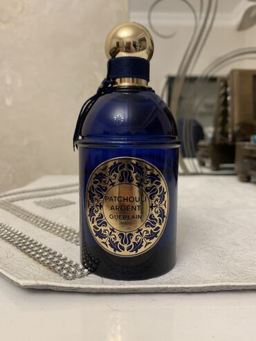 yves saint laurent tester: Guerlain patchouli ardent, 125 ml-dən qalan miqdar şəkildə əks olunub