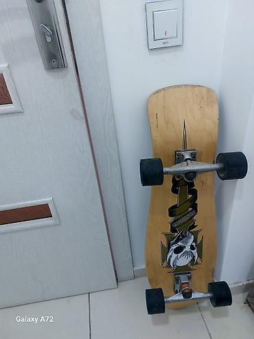 longboard: Skateboard (kreuz/longboard tərzində) - Taxta gövdə: çoxqatlı ağac — 4