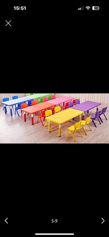 Детские стулья: В наличии имеются гелевые столы и стулья хорошего качества для садика — 2