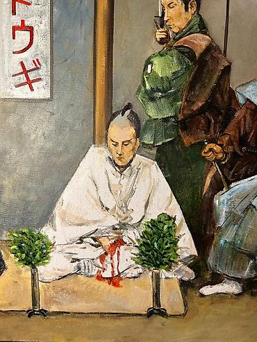 yağ satışı: 🎨 **“Hakari – Şərəfli Ölüm”** Təmiz kətan üzərində işlənmiş, tamamilə — 4