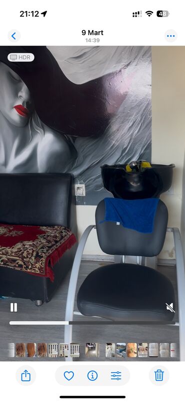 Salon masaları: Saş kəsimi üçün masa, Güzgülü