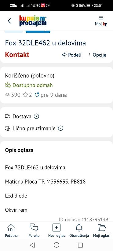 Matične ploče: Fox 32DLE462 – delovi - Originalni delovi za LED TV Fox model — 11