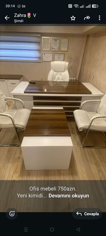 Сушилки: Ofis mebeli 750azn.
Yeni kimidi
Unvan Yeni Yasamal
Zəhra🌷5003s