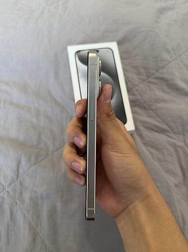 ipod touch: IPhone 15 Pro Max, Б/у, 256 ГБ, White Titanium, 85 % — 3