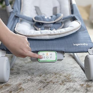 carters srbija: Kids II Ingenuity Ležaljka Happy Belly – Chambray (0–6 m) sa masažerom — 4