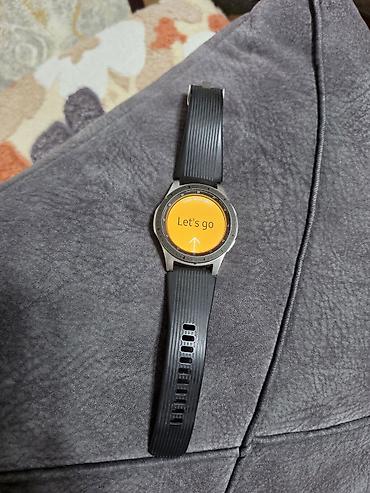 Smart saatlar: Samsung Galaxy Watch (paslanmayan polad gövdə, qara silikon kəmər) - — 2