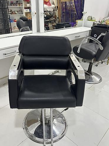 ofis ucun kreslo ucuz: Peşəkar salon kresloları – 2 model - Material: Qara eko‑dəri oturacaq — 6