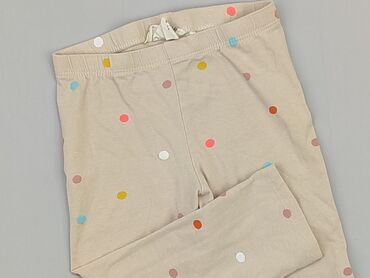 beżowe skórzane trampki: Material trousers, H&M, 7 years, 116/122, condition - Good