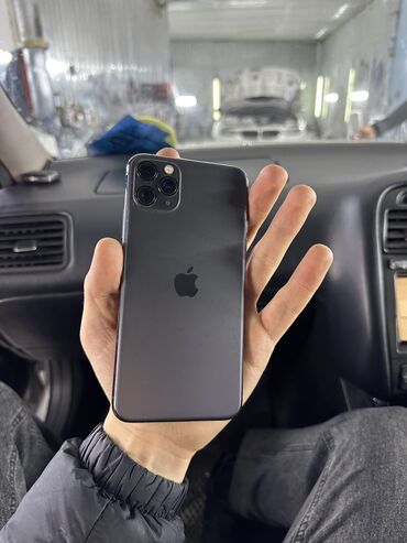 Apple iPhone: IPhone 11 Pro Max, Б/у, 256 ГБ, Matte Space Gray, Защитное стекло, Чехол, 77 %