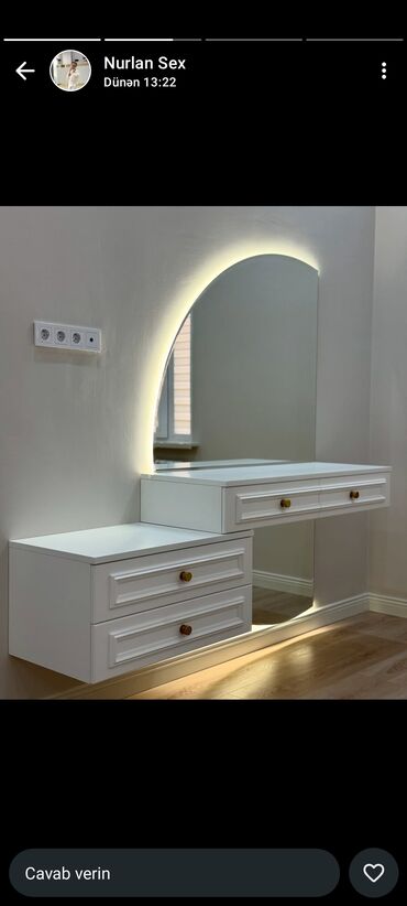 Salon masaları: Yeni, Makiyaj üçün masa, Güzgülü — 7