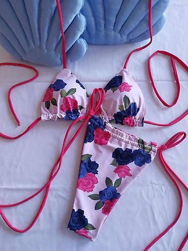 stefano baletanke: Dvodelni kupaći kostim – cvetni print - Model: bikini sa trouglastim — 4