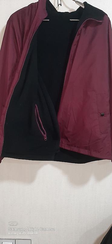 aşbaz geyimleri: 2 üzlü bordo rəngli kapüşonlu yüngül küləkkeş (windbreaker) gödəkçə — 5