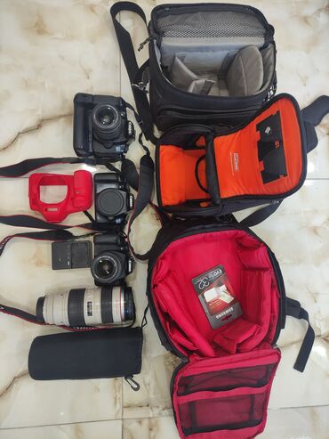 canon fotoaparat: Ucuz fotoaparatlar Canon 60D + grip + 18-55 + çanta +32gb kart