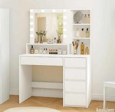polica merdevine ikea: Aga Toaletni stočić sa ogledalom i osvetljenjem + stolica MRDT16 — 1
