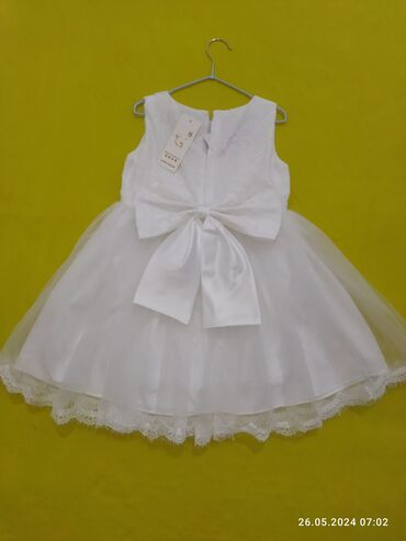 детские национальные платье: Детское платье, цвет - Белый, Новый