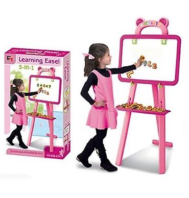 maketa bube: 3u1 dvostrana tabla za učenje learning easel roze. 3u1 dvostrana tabla — 1