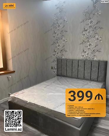 Ev və bağ: Məhsul: Yumşaq başlıqlı çarpayı Xüsusiyyətlər: - Ölçü: 160 × 200 sm - — 1