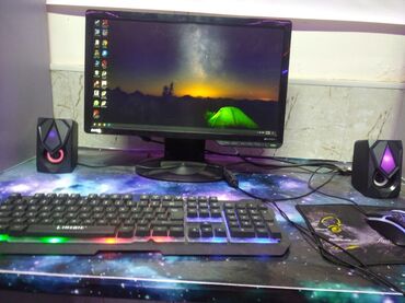 Masaüstü kompüterlər və iş stansiyaları: Gaming PC Gtx 960 2×4GB 250Ssd 1TB HDD 16 RAM 22inc ekran İşığlı maus