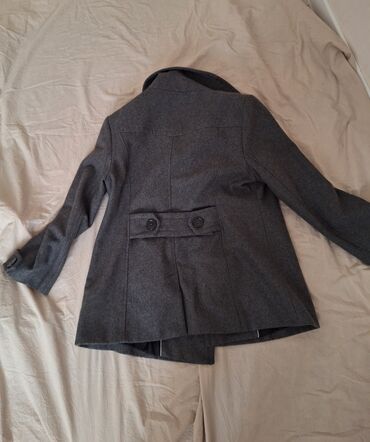 шелковая двойка: Женский комплект верхней 1) Серое полупальто/пиджак-пальто: -
