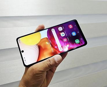 note 2: Samsung Galaxy A71, Б/у, 128 ГБ, цвет - Синий, 2 SIM, 1 SIM — 1