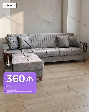 Künc divan – müasir dizayn - Ölçülər: 260 × 150 sm - Mexanizm