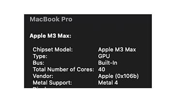 Ноутбуки Apple (MacBook): Для программирования, Б/у, Apple M3 Max, ОЗУ, RAM: 48 ГБ, В рассрочку — 11