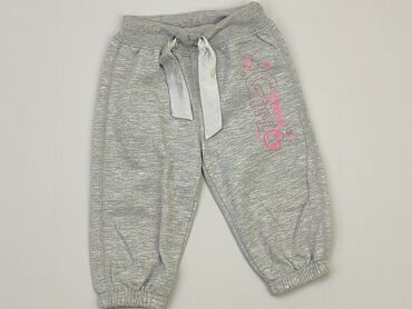 spodnie dresowe szare: Sweatpants, 9-12 months, condition - Good