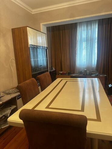 metbex ucun qaz sobalari: Qonaq otağı üçün, İşlənmiş, Dördbucaq masa, 6 stul