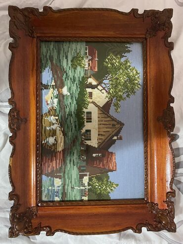 deda mraz na merdevinama kupujemprodajem: Goblen, Upotrebljenо, 25 x 40 cm, Pokupiti na licu mesta