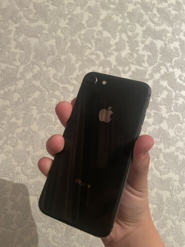 ноутбуки apple цена: IPhone 8, Б/у, 64 ГБ, Черный, Защитное стекло, Чехол, 100 %