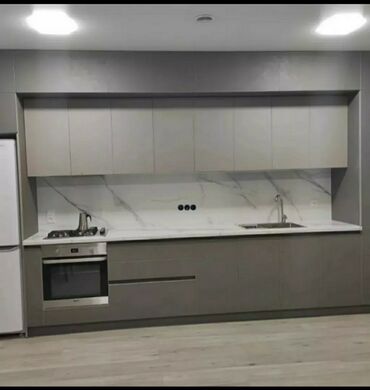 Кухонные гарнитуры: Кухонный гарнитур, Новый, цвет - Бежевый, МДФ, Самовывоз, Бесплатная доставка, Платная доставка — 5