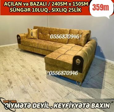 Divanlar: Künc divan, Yeni, Açılan, Bazalı, Parça, Şəhərdaxili pulsuz çatdırılma — 8