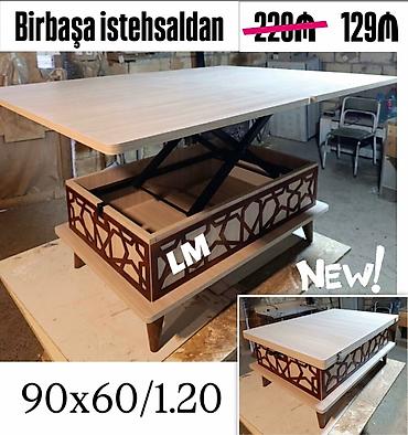 Transformer jurnal masalar. Ölçü: 90*60 bağlı vəziyyətdə H38 90*120