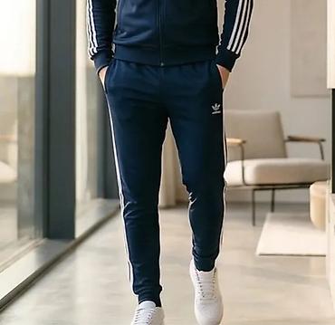 lakovane helanke: Adidas muška trenerka donji deo NOVO Novo Mokra likra Veličine m l xl — 2