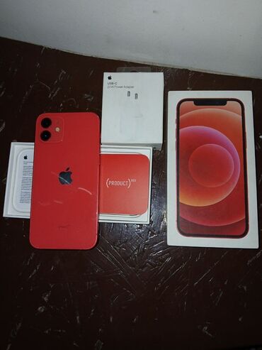 зарядка на видеорегистратор: IPhone 12, Б/у, 128 ГБ, Красный, Зарядное устройство, Чехол, Кабель, 74 %