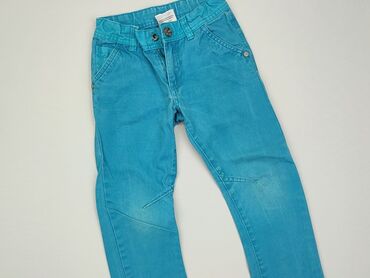 limonkowy top: Spodnie jeansowe, Topolino, 4-5 lat, 110, stan - Dobry