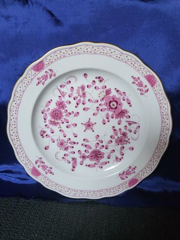 Ostali antikviteti: Tanjiri 8 kom.Meissen Indian Pink Flowers.4g. Meissen tanjiri 8 — 16