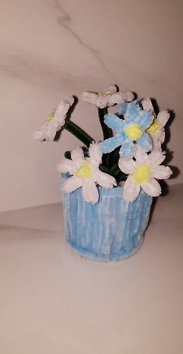 Ostali kućni dekor: Korpice sa svecem od plisa.Rucni rad. Boje:roza,pastelna kajsija,neon — 5