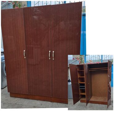 taxta qapi temiri: Б/у, Распашной, Прямой шкаф, Гардеробный шкаф