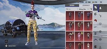 giyim: PUBG Mobile oyun hesabı – müxtəlif nadir skinlər və laboratoriya — 2