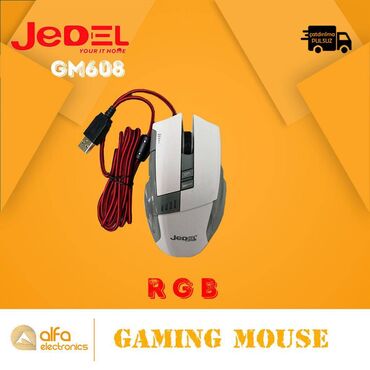 mouse baku: Jedel Gm608 Məhsul: Led Usb Mouse (Işıqlı) İşıqlandırma: RGB Brend 